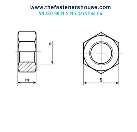 DIN 934/ISO 4032 Hex Nuts manufacturers exporters wholesale suppliers in India Ludhiana